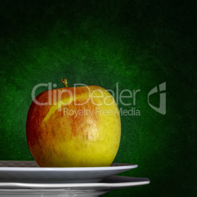 Apple on plate