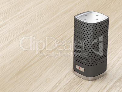 Black smart speaker