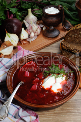 Borsch - soup with beet