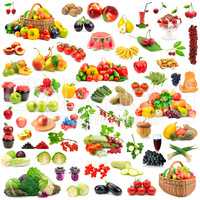 Large collection of fruits and vegetables healthy.