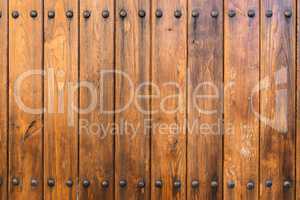 Old door texture with nails.