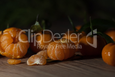 Juicy tangerines. Still life.