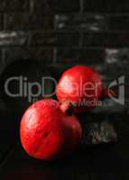 Still life with a pomegranate. Autumn fruits.