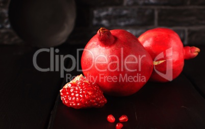 Still life with a pomegranate. Autumn fruits.