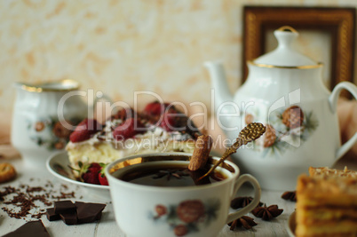 Still life with pastries