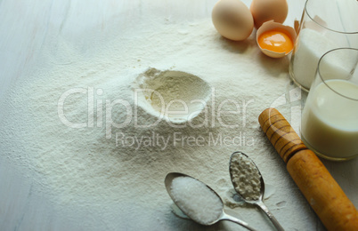 Preparation of ingredients for baking.