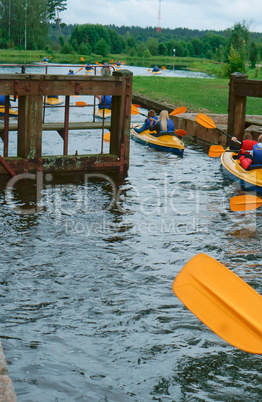 kayaking through the gateway, a lot of kayakers participate in the alloys