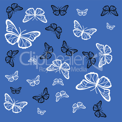 Background with butterflies