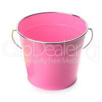 Bucket for cleaning isolated on white background.
