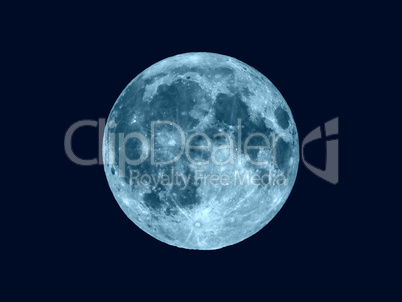 Full moon seen with telescope