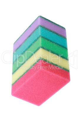 many foam rubber  sponge