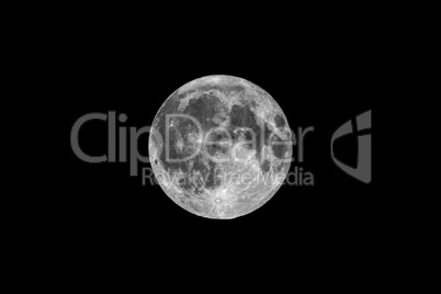 Full moon seen with telescope