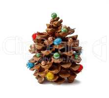 Pine cone with decorations