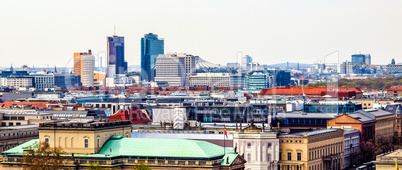 Aerial view of the city of Berlin, Germany