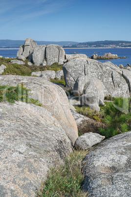 Küstenlandschaft bei O Grove, Galicien, Spanien