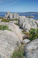 Küstenlandschaft bei O Grove, Galicien, Spanien