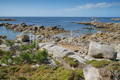 Küstenlandschaft bei O Grove, Galicien, Spanien