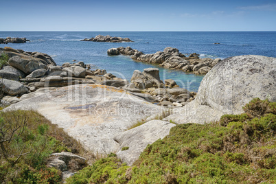 Küstenlandschaft bei O Grove, Galicien, Spanien