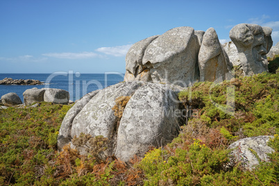 Küstenlandschaft bei O Grove, Galicien, Spanien