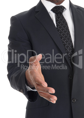 Outstretched hand from a business man
