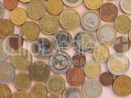 Euro coins, European Union background