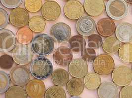 Euro coins, European Union background