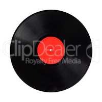 vinyl record detail with copy space isolated over white