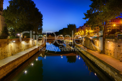 Seine River at midnight
