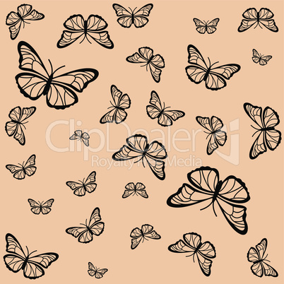 Background with butterflies