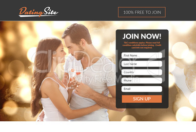 Subscription form on dating site