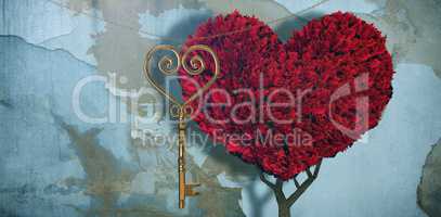 Composite image of love heart plant