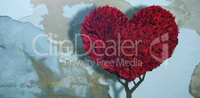 Composite image of love heart plant