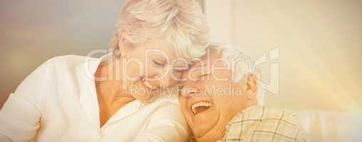 Cheerful senior couple laughing