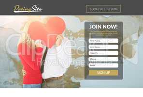 Subscription form on dating site