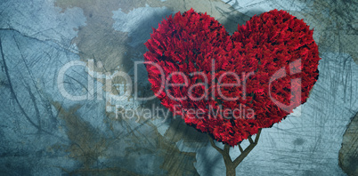 Composite image of love heart plant