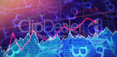 Composite image of stocks and shares