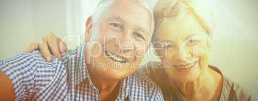 Portrait of senior couple smiling