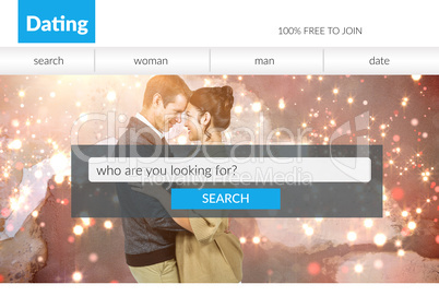 Search bar on dating site