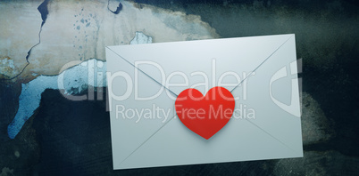 Composite image of love letter