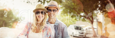 Hip young couple going for a bike ride