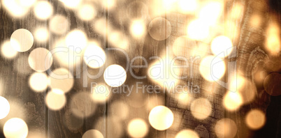 Composite image of light circles on bright background