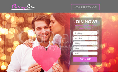 Subscription form on dating site