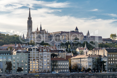 Scenic cityscape of historic district of Buda, in Budapest, Hungary.