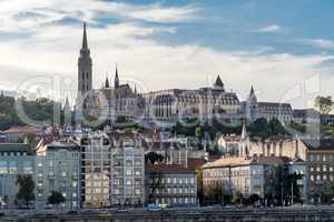 Scenic cityscape of historic district of Buda, in Budapest, Hungary.