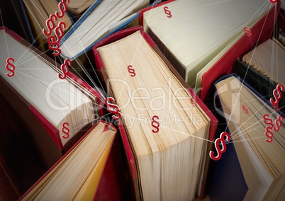 3D Section symbol icons and books