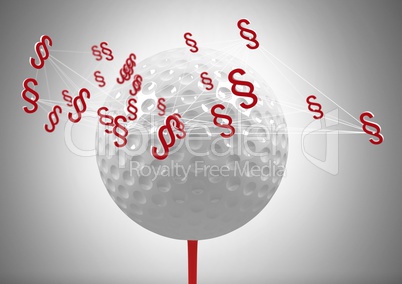 3D Section symbol icons and golf ball