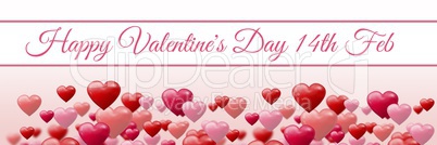 Valentines day design with hearts Valentines day design with hearts