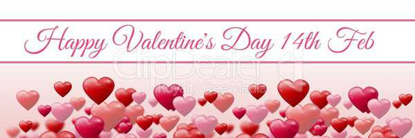 Valentines day design with hearts
