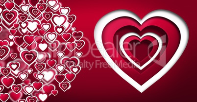 Valentines day design with hearts