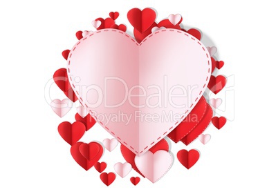 Valentines day design with hearts